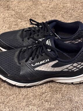 Brooks Launch 3 Shoes Womens 11 Black Athletic Gym Running Lace Up Logo